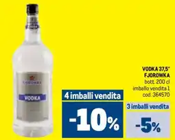 Metro Vodka 37,5° FJOROWKA offerta
