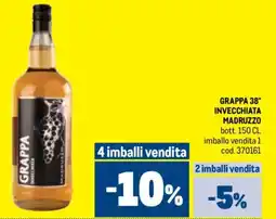 Metro Grappa 38° invecchiata madruzzo offerta
