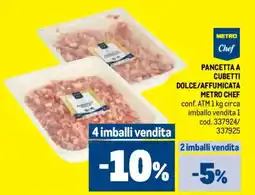 Metro Pancetta a cubetti dolce/affumicata METRO CHEF offerta