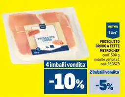 Metro Prosciutto crudo a fette METRO CHEF offerta