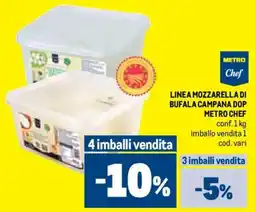 Metro Linea mozzarella di bufala campana dop METRO CHEF offerta
