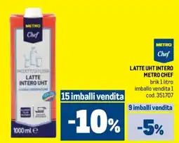 Metro Latte uht intero METRO CHEF offerta
