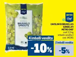 Metro Cavolini di bruxelles surgelati METRO CHEF offerta