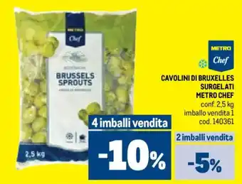 Metro Cavolini di bruxelles surgelati METRO CHEF offerta