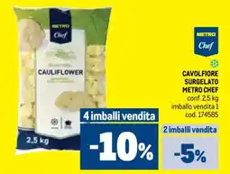 Metro Cavolfiore surgelato METRO CHEF offerta