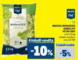 Metro Broccoli romanesco surgelato METRO CHEF offerta