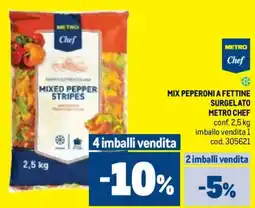 Metro Mix peperoni a fettine surgelato METRO CHEF offerta