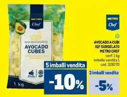 Metro Avocado a cubi iqf surgelato METRO CHEF offerta