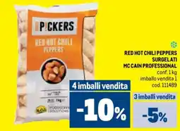 Metro Red hot chili peppers surgelati mc cain professional offerta