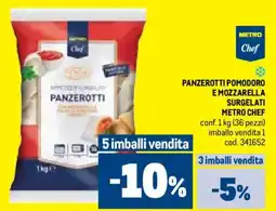 Metro Panzerotti pomodoro e mozzarella surgelati METRO CHEF offerta