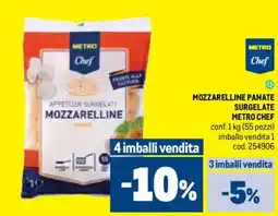 Metro Mozzarelline panate surgelate METRO CHEF offerta
