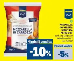 Metro Mozzarella in carrozza surgelata METRO CHEF offerta