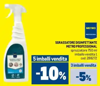 Metro Sgrassatore disinfettante METRO PROFESSIONAL offerta