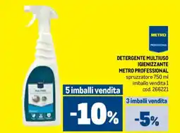 Metro Detergente multiuso igienizzante METRO PROFESSIONAL offerta