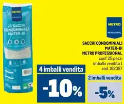 Metro Sacchi condominiali mater-bi METRO PROFESSIONAL offerta