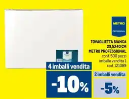 Metro Tovaglietta bianca 29,5x40 cm METRO PROFESSIONAL offerta