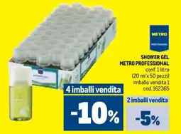 Metro Shower gel METRO PROFESSIONAL offerta