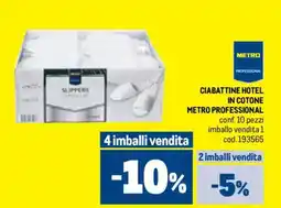Metro Ciabattine hotel in cotone METRO PROFESSIONAL offerta