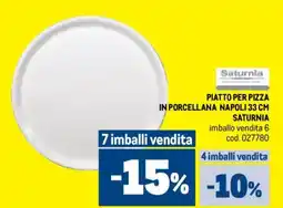 Metro Piatto per pizza in porcellana napoli 33 cm SATURNIA offerta