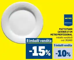 Metro Piatto piano caterer 27 cm METRO PROFESSIONAL offerta