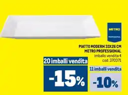 Metro Piatto modern 33x26 cm METRO PROFESSIONAL offerta