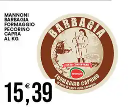 Vantaggio Cash&Carry Mannoni barbagia formaggio pecorino capra offerta