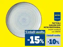 Metro Piatto blu madleen 31cm METRO PROFESSIONAL offerta