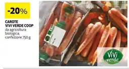 Coop Carote vivi verde coop da agricoltura biologica confezione offerta