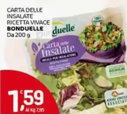 Crai Carta delle insalate ricetta vivace BONDUELLE da offerta