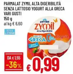 Galassia Parmalat zymil alta digeribilità senza lattosio yogurt alla greca vari gusti offerta