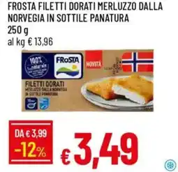 Galassia Frosta filetti dorati merluzzo dalla norvegia in sottile panatura offerta