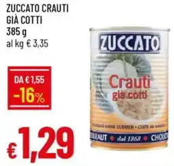 Galassia Zuccato crauti già cotti offerta