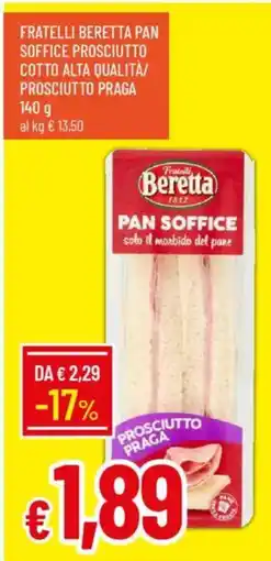 Galassia Fratelli beretta pan soffice prosciutto cotto alta qualità/prosciutto praga offerta