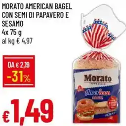 Galassia Morato american bagel con semi di papavero e sesamo offerta