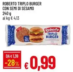 Galassia Roberto triplo burger con semi di sesamo offerta