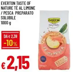 Galassia Everton taste of nature tè al limone / pesca preparato solubile offerta