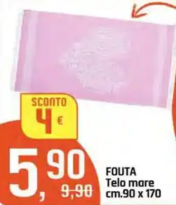 Famila Superstore FOUTA Telo mare cm. 90 x 170 offerta