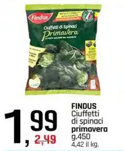 Famila Superstore FINDUS Ciuffetti di spinaci primavera offerta