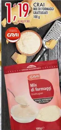 Crai CRAI Mix di formaggi grattugiati offerta