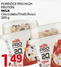 Crai Porridge pro high protein MILK Cioccolato/Frutti Rossi offerta