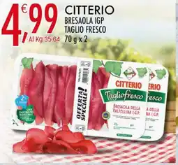 Crai CITTERIO Bresaola igp taglio fresco offerta