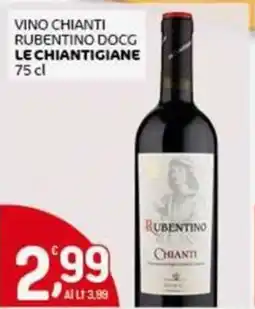 Crai Vino chianti rubentino docg LE CHIANTIGIANE offerta