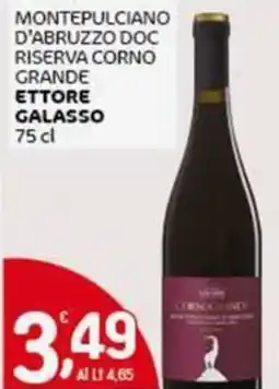 Crai Montepulciano d'abruzzo doc riserva corno grande ETTORE GALASSO offerta