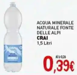 Crai Acqua minerale naturale fonte delle CRAI DELLE ALPI offerta