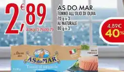 Crai As do mar tonno all'olio di oliva-al naturale offerta