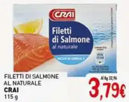 Crai Filetti di salmone al naturale CRAI offerta