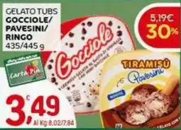 Crai Gelato tubs GOCCIOLE/ PAVESINI/ RINGO offerta