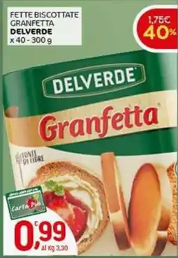 Crai Fette biscottate granfetta DELVERDE x40 offerta