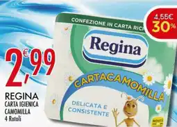 Crai Regina carta igienica camomilla 4 rotoli offerta