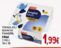 Crai Tovaglioli bianchi fiandra CRAI offerta
